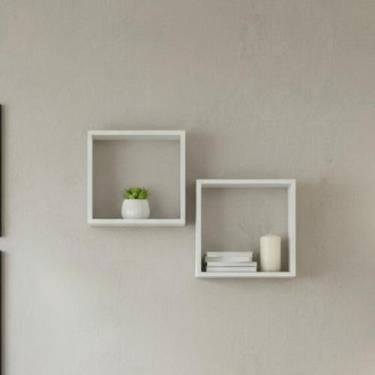 Imagem de KIT 02 NICHOS QUADRADOS EM MDF 30x30 BRANCO FOSCO - Bali Modulares