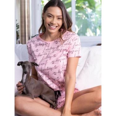 Imagem de Pijama Verão Feminino Curto Love Story  Empório Do Algodão, Rosa, M