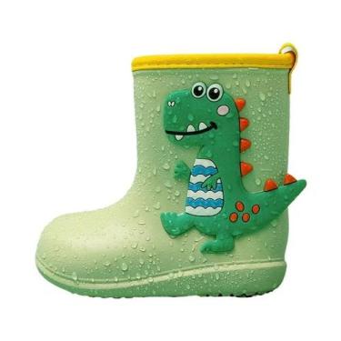 Imagem de Botas De Chuva Impermeáveis Para Crianças, Design De Dinossauro Em EVA