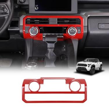 Imagem de Daeiclru Acabamento da tampa da saída de ar do console central compatível com Toyota Tacoma 2024 2025, painel de ar condicionado do console central capa de acabamento de painel de ventilação CA