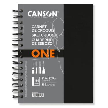 Imagem de Caderno Sketchbook One 21,6x27,9cm Espiral 100g 80F - Canson