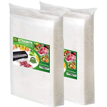 Imagem de ATSAMFR Sacos seladores a vácuo de 200 litros, 15 x 25 cm, sem BPA, resistente, ótimo para armazenamento a vácuo ou cozimento sous vide