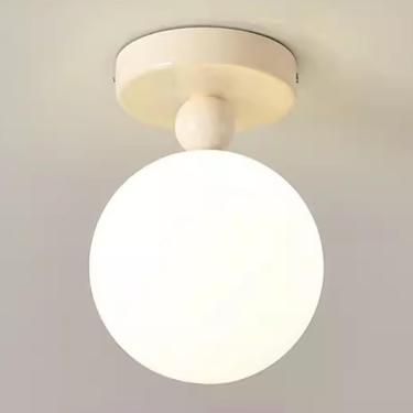 Imagem de Luz De Teto De Corredor Simples Luminárias De Lustre De Criatividade Moderna Estilo Wabi-sabi Luminária De Teto De Metal De Vidro Para Sala De Estar Quarto Cozinha Corredor, Green, A