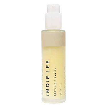 Imagem de Indie Lee Limpador facial calmante – sabonete facial hidratante + removedor de maquiagem para peles sensíveis – carnudo, hidratante + vermelhidão calma com rosa damascena + óleo de camomila para pele