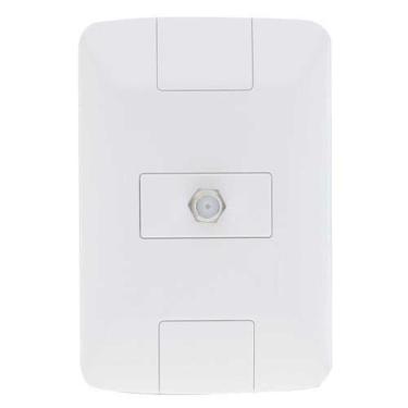 Imagem de Tomada Coaxial Tv/video - Linha Aria - Tramontina - Branco - Modular - Fixação Facilitada