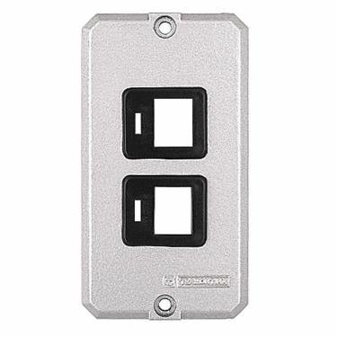 Imagem de Tampa Para Condulete 1-2" E 3-4" Com 2 Postos Com Suporte Para Rj Tramontina