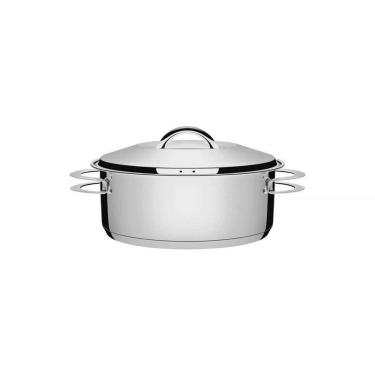 Imagem de Caçarola Tramontina Solar Rasa Em Aço Inox Fundo Triplo Com Tampa E Alças 20 Cm 2,9 L Tramontina