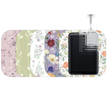 Imagem de Glucomart Capa de aderência para Mobi (5 unidades) – Combine com adesivos Glucomart Mobi, impermeável e hipoalergênico (pacote vintage floral variado) (Mobi Gripmanga)