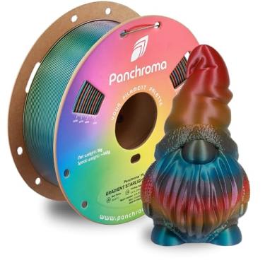 Imagem de Polymaker Filamento de impressão 3D Panchroma Gradient Starlight PLA Rainbow, 1,75 mm 1 kg, gradiente PLA premium, fácil de imprimir, compatível com AMS, perfeito para estatuetas, modelos de mesa