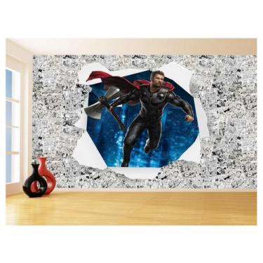 Imagem de Papel De Parede 3D Heróis Página Quadrinhos Hq 3,5M Nhma216 - Você Dec