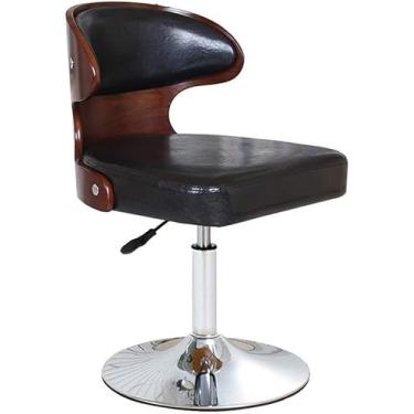 Imagem de Cadeira de jantar Cadeira de vestir moderna para sala de maquiagem, restaurante hotel cadeira de jantar cadeira de computador estudo em casa encosto de madeira maciça pode ajustar altura banco de bar