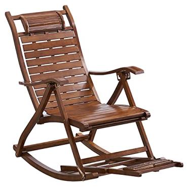 Imagem de Cadeira de balanço dobrável para adultos com design ajustável retrô para acampamento ao ar livre, sala de estar, quarto e cozinha, suporta até 200 kg, leve e portátil