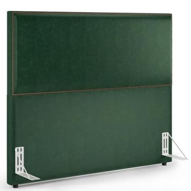 Imagem de Cabeceira Box Casal King Com Tachas 195 cm Vicenza L02 Facto Verde Musgo - Lyam Decor