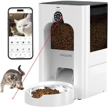 Imagem de Alimentador Pet Gato Cão Automático WiFi Câmera Smart Dispensador de Ração Automático com Camera e Audio (5L)
