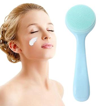 Imagem de Escova de limpeza facial manual de silicone, esfoliante facial à prova d'água para remoção de cravos, cravos, resíduos de maquiagem, limpeza profunda e cuidados com a pele