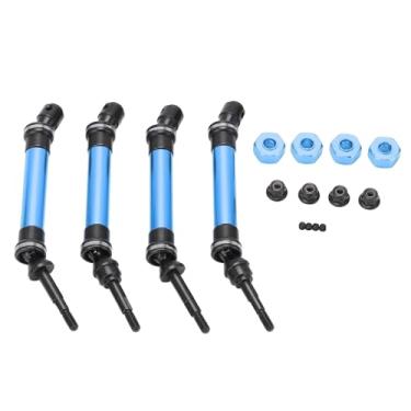 Imagem de Ainoli 4pcs CVD aço dianteiro traseiro eixo de transmissão completo compatível para carro Slash 1/10 RC (Azul)