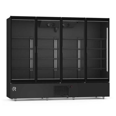 Imagem de Visa Cooler Premium Multiuso 4 Portas Vidro Aquecido Inverter Preto/preto VCMPR4P 220V Refrimate