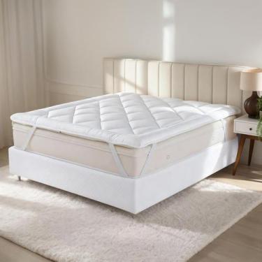 Imagem de Protetor de Colchão Pillow Top Conforto de Hotel e Toque Macio para Co