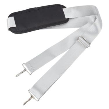 Imagem de GORGECRAFT Alça de ombro espessa de 156 cm universal de substituição para laptop alça de ombro prata alças de bolsa ajustáveis com fivelas para pasta transversal, bolsa mensageiro, mala, bolsa de