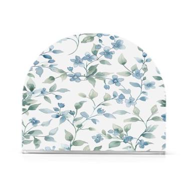 Imagem de Wassud Porta-guardanapos de acrílico para videiras florais em aquarela, dispensador de guardanapo de papel moderno em forma de U para mesa, cozinha, sala de jantar, bancada 1 peça (comporta 50-60