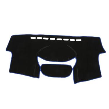 Imagem de VekAuto Capa de painel compatível com Toyota Yaris 2004-2011, poliéster antiderrapante preto azul painel painel capa tapete