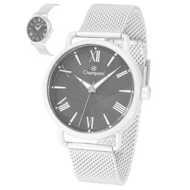 Imagem de Relógio Champion Masculino Ref: Ch30251t Casual Mesh Prateado