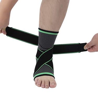 Imagem de Pissente Suporte de Tornozelo Respirável, Protetor de Tornozelo Com Compressão Resistente Ao Desgaste Alta Elasticidade para Corrida Basquete Beisebol Com Cinto de Pressão Ajustável 3 (L)