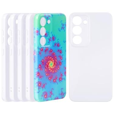 Imagem de HTVRONT Pacote com 6 capas de telefone de sublimação em branco compatíveis com Galaxy S23, capa de telefone personalizada de sublimação rígida - Capa de telefone personalizada em branco de sublimação