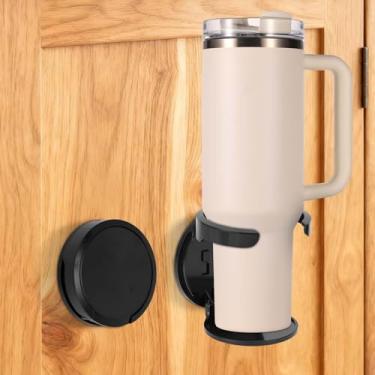 Imagem de Suporte de Parede para Copos Stanley (2 Unidades), Modelo Estendido Canecas Café com Fixação Autoadesiva Ou Por Parafuso Organizador Bebidas para Caneca Térmica Stanley Owala de 30/40 oz
