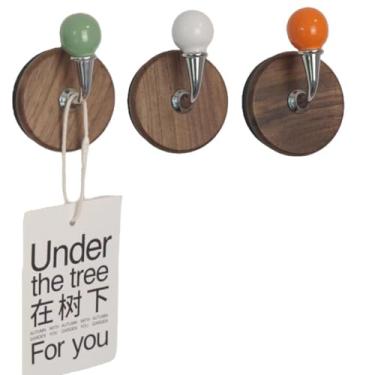 Imagem de 3 ganchos magnéticos coloridos para uso pesado, gancho magnético forte de neodímio, cabide magnético para geladeira, porta de metal, armário para pendurar toalha, casaco, bolsa, guarda-chuva (V)