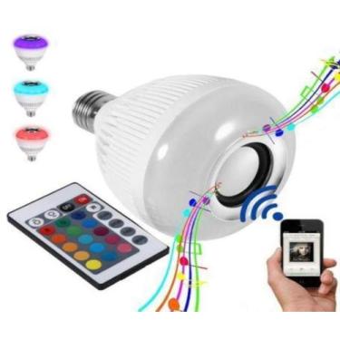 Imagem de Lâmpada Musical Caixa De Som Bluetooth Led Rgb - inova