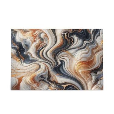 Imagem de Quebra-cabeça com textura de mármore, 500 peças, jogo de arte de parede para casa, desafio para adultos