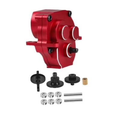 Imagem de JunZheHub Caixa de Engrenagens em Liga de Alumínio Na Escala 1:18 para Carros RC, Compatível com TRX4M, Acessório para Projetos DIY, Vermelho