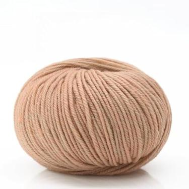 Imagem de Bolas de fio de lã premium para tricô e crochê à mão - fio de artesanato macio para suéteres, chinelos, chapéus e projetos (Cáqui)