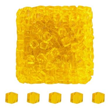 Imagem de Mandala Crafts Contas de cristal de cubo de girassol de 6 mm – 300 contas de vidro facetadas para fabricação de joias, pulseiras, colares, brincos e contas