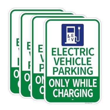 Imagem de Placa de estacionamento de veículo elétrico
