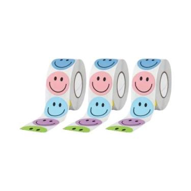 Imagem de 500 Adesivos De Papel Redondos Com Carinha Sorridente Para Professores
