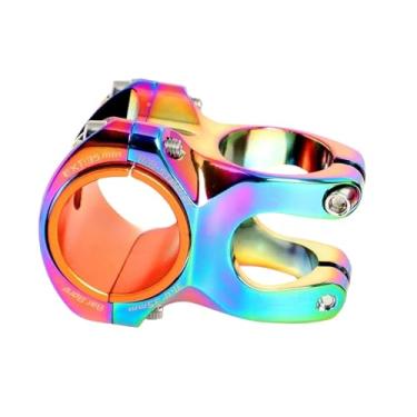 Imagem de Mesa de guidão MTB 35mm 50mm CNC colorida para bicicleta, abraçadeira de guidão 31,8/35mm, ultraleve, em alumínio.(31.8 35x35 rainbow)