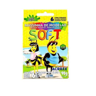 Imagem de Massa Para Modelar Soft Com 6 Unidades - Acrilex