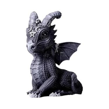 Imagem de Decoração De Mesa Escultura De Animal Em Resina Gato Mágico De Hallowe