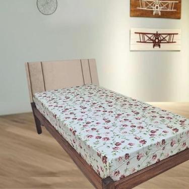 Imagem de Lençol avulso solteiro super king com elástico 1,00x2,00x40 acabamento