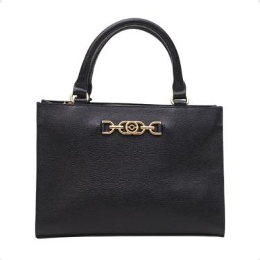 Imagem de Bolsa Feminina Tote Transversal Dayane Magalhães Preta - DM, Preto, UN