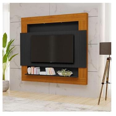Imagem de Painel para Tv Ambiente Riviera Ripado 2.1 Preto Freijó - Luapa