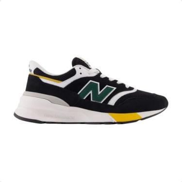 Imagem de Tênis Casual Masculino New Balance Preto, Preto, Verde escuro, 39
