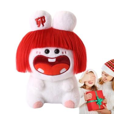 Imagem de Animal de pelúcia de coelho, Animal de pelúcia de coelho de desenho animado,Almofada animal com orelha de coelho - Travesseiro de dormir respirável adorável dos desenhos animados, boneca de de olhos r