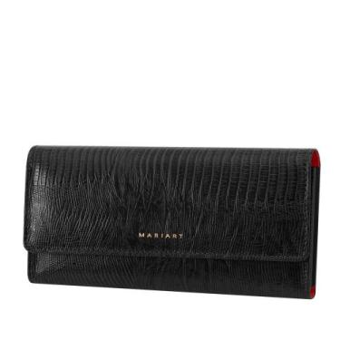 Imagem de Carteira de Couro Feminina Mariart 271N, Preto
