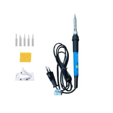 Imagem de Ferro De Solda Ajustável 60W Com Regulagem De Temperatura + 5 Pontas -