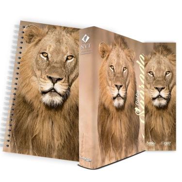 Imagem de Kit Leão no Campo de Trigo - Planner + Bíblia Capa Dura NVT + Marca Página