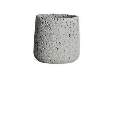 Imagem de pcagfaajmh Vasos de plantas vasos de flores de cimento vaso de jardinagem decorativo moderno com orifício de drenagem recipientes de plantas decorar quartos escritórios quartos salas de estar vaso de