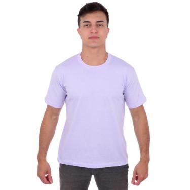 Imagem de Camiseta masculina básica 100% algodão - Maéli Vest, Lilás, G